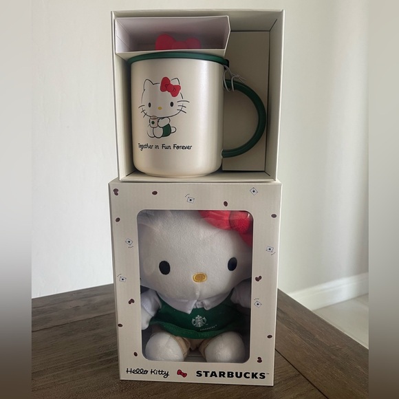 Starbucks Hello Kitty Mug and Plush Set